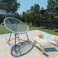 Detailed information about the product Outdoor Rocking Moon Chair Grey Poly Rattan