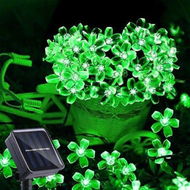 Detailed information about the product Outdoor Solar Flower String Lights Waterproof 50 LED Fairy Lights Decorations For Christmas Tree Garden Patio Fence Yard Spring (Green)