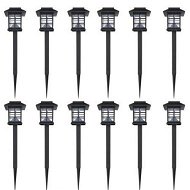 Detailed information about the product Outdoor Solar Lamp LED Light Set 12 Pcs With Spike 8.6 X 8.6 X 38 Cm.