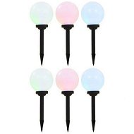 Detailed information about the product Outdoor Solar Lamps 6 Pcs LED Spherical 20 Cm RGB