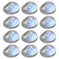 Detailed information about the product Outdoor Solar Wall Lamps LED 12 Pcs Round Silver