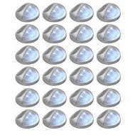Detailed information about the product Outdoor Solar Wall Lamps LED 24 Pcs Round Silver