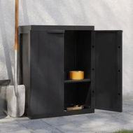 Detailed information about the product Outdoor Storage Cabinet Black 65x37x85 cm PP