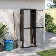 Detailed information about the product Outdoor Storage Cabinet Grey and Black 65x37x165 cm PP