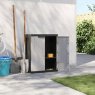 Detailed information about the product Outdoor Storage Cabinet Grey and Black 65x37x85 cm PP