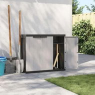 Detailed information about the product Outdoor Storage Cabinet Grey and Black 97x37x85 cm PP