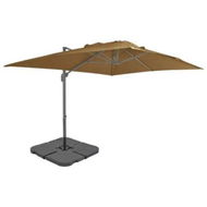 Detailed information about the product Outdoor Umbrella with Portable Base Taupe