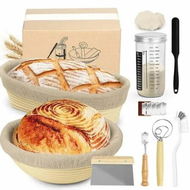 Detailed information about the product Oval Bread Proofing Basket Sourdough Starter Kit For Artisan Bread Making Baking Bread