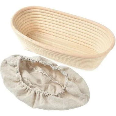 Oval Bread Proofing Basket with Proofing Liner for Sourdough Bread, Baking-25*15*8CM