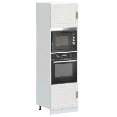 Oven Cabinets 2 pcs Porto White Engineered Wood