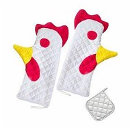 Detailed information about the product Oven Glove Heat Resistant Non-Woven Fabric Oven Mitts Rooster Kitchen Glove Pots Pad Gift for Baking Cooking Lover Baking Accessories