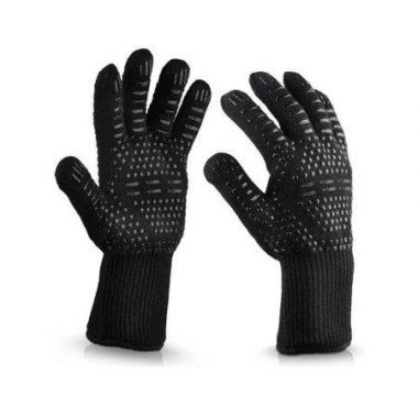 Oven Gloves Heat Resistant Gloves,Cut-Resistant Grill Gloves,Non-Slip Silicone BBQ Gloves,Oven Mitts,Smoker,Barbecue,Grilling