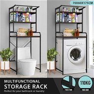 Detailed information about the product Over Toilet Shelf Rack Bathroom Organiser 3 Tier Freestanding Storage Shelves Unit Laundry Towel Washing Machine Heavy Duty Airing Shelving