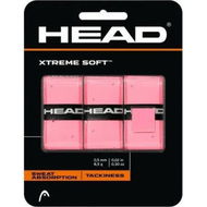 Detailed information about the product Pack of 3 HEAD XtremeSoft Overgrip Tennis Squash Over Grip Super Tacky Anti-Slip - Pink