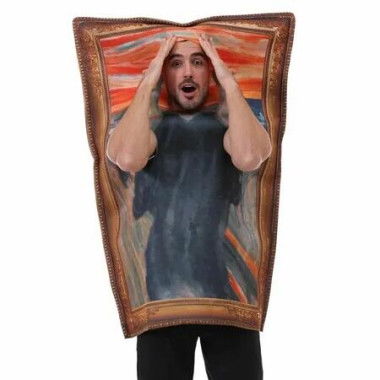 Paintings Costume The Scream Halloween Men Women Funny Cerative Dress up Halloween Christmas Party Costume Universal Fit