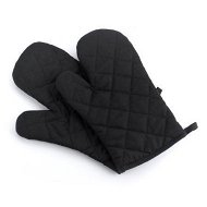 Detailed information about the product Pair Heat Proof Resistant Gloves Oven Glove Mitt Pot Holder Anti Steam Oven Mitts-Black