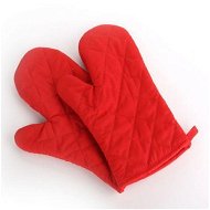 Detailed information about the product Pair Heat Proof Resistant Gloves Oven Glove Mitt Pot Holder Anti Steam Oven Mitts-Red