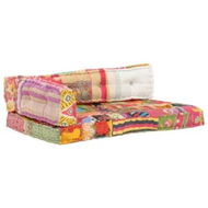 Detailed information about the product Pallet Sofa Cushion Multicolour Fabric Patchwork