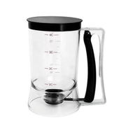 Detailed information about the product Pancake Batter Dispenser, 4 Cup Batter Dispenser with Squeeze Handle and Measuring Marks for Pancakes, Waffles, Muffins, Crepes and Cupcakes, Black