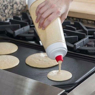 Pancake Batter Dispenser2 In 1 Pancake Dispenser Mixer Bottle With Stainless Steel Wire Whisk Ball