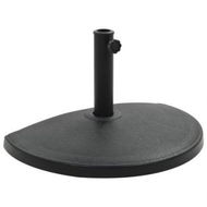 Detailed information about the product Parasol Base Half Round Polyresin 15 Kg Black