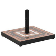 Detailed information about the product Parasol Base Terracotta And White Square 12 Kg