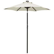 Detailed information about the product Parasol With LED Lights Sand 200x211 Cm Aluminium