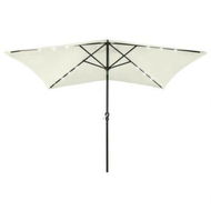 Detailed information about the product Parasol With LEDs And Steel Pole Sand 2x3 M