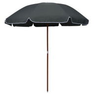 Detailed information about the product Parasol With Steel Pole 240 Cm Anthracite