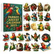 Detailed information about the product Parrot Bird Christmas Advent Calendar 2025,24-Day Christmas Countdown Ornaments,Unique Holiday Decoration Gift for Nature Lovers
