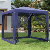 Detailed information about the product Party Tent With 4 Mesh Sidewalls Blue 2.5x2.5m HDPE.