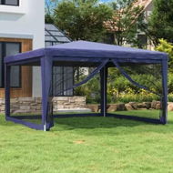 Detailed information about the product Party Tent with 4 Mesh Sidewalls Blue 4x4 m HDPE