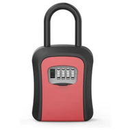 Detailed information about the product Password Key Box Metal Storage Lock Outdoor Weatherproof Wall Mount 4 Digit Combination Lockbox Safe (Red)
