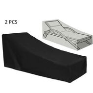 Detailed information about the product Patio Chaise Lounge Cover Waterproof Heavy Duty Outdoor Furniture Black Durable 210x75x80cm Garden Protection