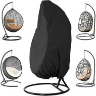 Detailed information about the product Patio Hanging Chair Cover, Egg Swing Chair Cover Waterproof Outdoor Furniture Protector Garden Pod Chair Cover 210D Oxford Fabric,Black