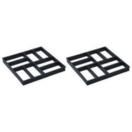 Detailed information about the product Pavement Moulds 2 Pcs 40x40x4 Cm Plastic