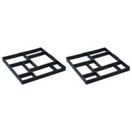 Detailed information about the product Pavement Molds 2 Pcs 50.4x50.4x4.3 Cm Plastic