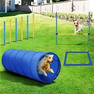 Detailed information about the product Pawise Dog Agility Equipment Set 28 PCS Pet Obstacle Training Course Tunnel Poles Pause Box Carrying Bags
