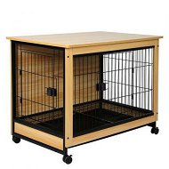 Detailed information about the product PaWz Wooden Wire Dog Kennel Side End Table Steel Puppy Crate Indoor Pet House L