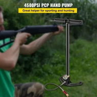 Detailed information about the product PCP Air Pump 3 Stage PCP Hand Pump 4500psi High Pressure Air Pump with Gauge Multi-Purpose Air Gun Pump Stainless Steel PCP Air Rifle Pump