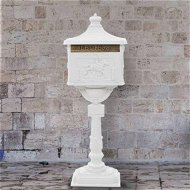 Detailed information about the product Pedestal Letterbox Aluminium Vintage Style Rustproof White