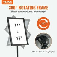 Detailed information about the product Pedestal Sign Holder 11 x 17 Inch Vertical and Horizontal Adjustable Poster Stand Heavy-Duty Floor Standing Sign Holder with Round Base