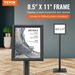 Pedestal Sign Holder 21.59x 27.94 cm Vertical and Horizontal Adjustable Poster Stand Heavy-Duty Floor Standing Sign Holder with Metal Base. Available at Crazy Sales for $64.95