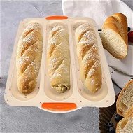 Detailed information about the product Perforated Silicone Baguette Pan Bake Delicious French Bread Loaves with Ease Oven Safe and Non-Stick Kitchen Accessories Color Beige