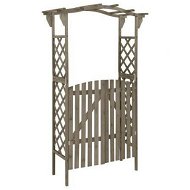 Detailed information about the product Pergola With Gate 116x40x204 Cm Grey Solid Firwood