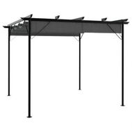 Detailed information about the product Pergola with Retractable Roof Anthracite 3x3 m Steel 180 g/mÂ²