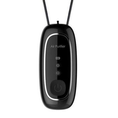 Personal Air PurifierAir Purifier Necklace Around The Neck Travel Size Air Necklace-Black