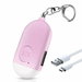 Personal Alarm Self Defense Keychain 130dB Rechargeable Emergency TYPE C LED Flashlight Security Protection Device Women Girls Kids Elderly Gift COL PINK. Available at Crazy Sales for $29.99