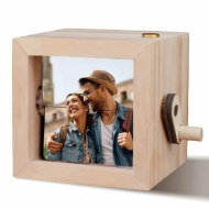 Detailed information about the product Personalized Photo Flip Book Frame Animation Machine, Hand-crank Flipbook Box Album with Light, Unique Anniversary Birthday Gifts