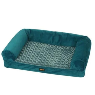 Pet Bed Sofa Dog Bedding Soft Warm L Blue Large